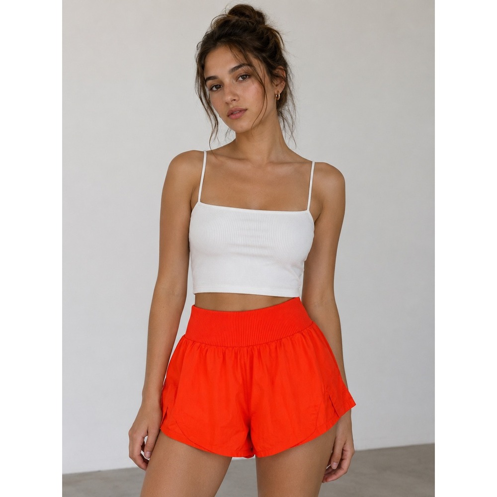 Free People The Way Home Womens Jogging Shorts XS Coral Lounge Athleisure NWOT